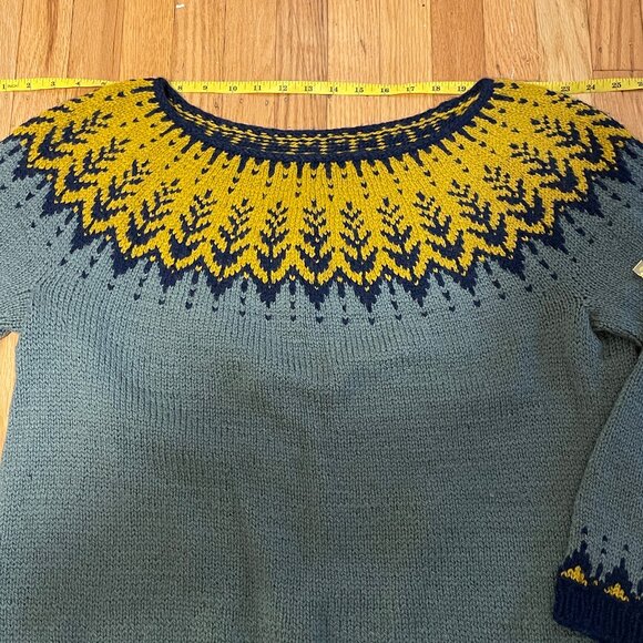Hand-knit Fair Isle Wool Sweater - Picture 3 of 8
